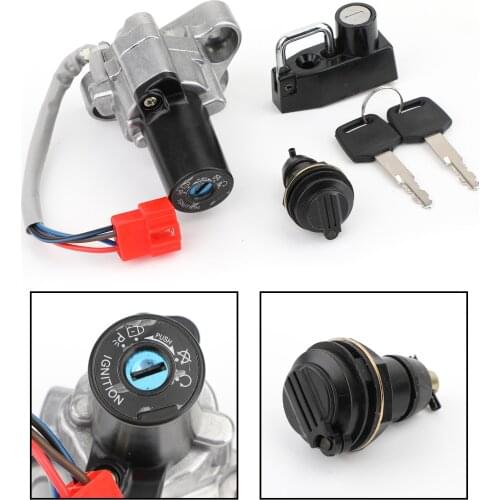 Artudatech Motorcycle Ignition Switch Cap Toolbox Helmet Lock Keys For Yamaha Drag Star 400 650 1100 XVS 125 250 400 Parts