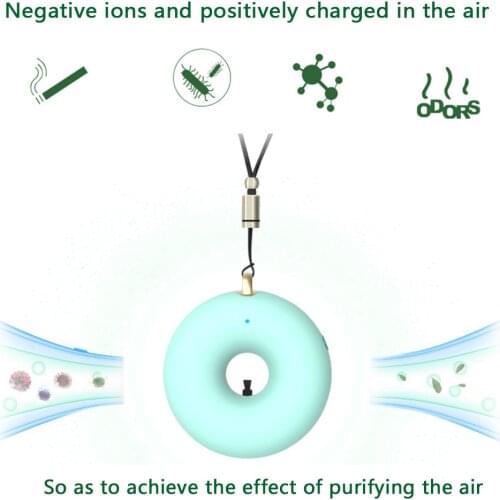 Mini Portable Neck Hanging Air Purifier Negative Ion Air Freshener PM2.5 Generator Filter Mute Odor Deodorizer for Home