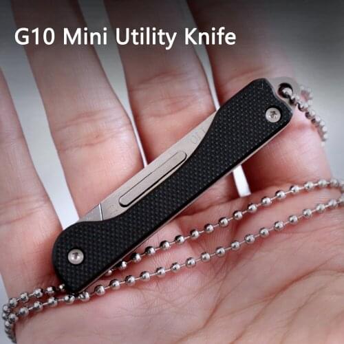 G10 Mini Utility Knife EDC Portable Key Outdoor Folding Knife With Surgical Blade