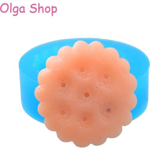 QYL213 23.5mm Lace Cookie Silicone Mold - Fondant, Sugarcraft, Resin, Polymer Clay, DIY Biscuit Baking, Chocolate, Candy, Icing