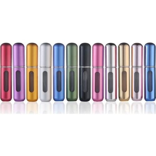 MUB-NEW 5ml Aluminum Spray Atomizer Refillable Mini Perfume Spray Bottle Portable Travel Empty Cosmetic Container Perfume Bottle