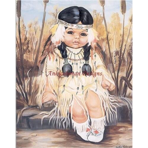 Needlework for embroidery DIY DMC High Quality - Counted Cross Stitch Kits 14 ct Oil painting - The Cherokee Child