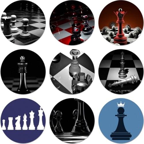 Chess Pieces Icons Pins Badge Decoration Brooches Metal Badges For Clothes Backpack Decoration