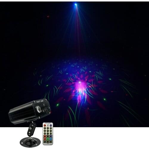 Sharelife Mini RG Laser Gobos with RGB LED mixing Effect Projector Light Remote DJ Party Home KTV Wedding Stage Lighting WO-08RG