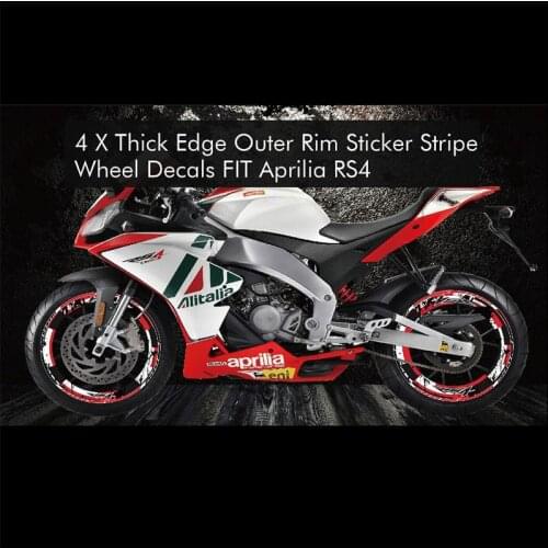 For APRILIA RS4 Aprilia rs4 Logo Motorcycle Reflective Full Coverage Rim Sticker Inner Outer Decorative Wheel Stickers Decals