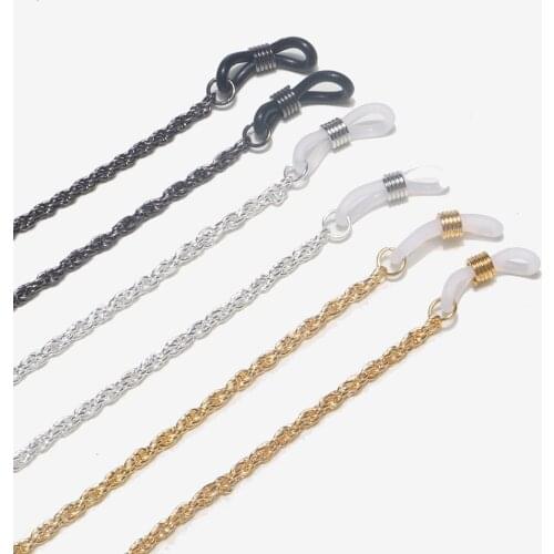 Vintage Punk Gold Twist Sunglasses Chain for Women Men Fashion Eye Glasses Anti-lost Lanyard Strap Holder Mask Chain Gifts