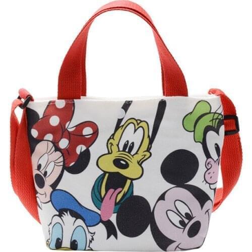 Disney Womens Bag Mickey Mouse Anime Cartoon Kawaii Childrens Girls Shoulder Bags Fashion Crossbody Bags Baby Coin Purse
