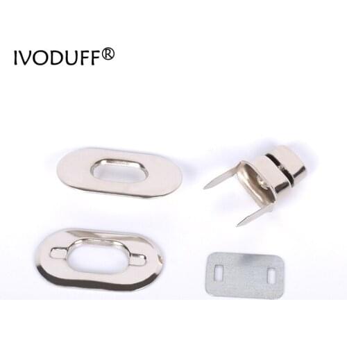 10xDIY Metal Purse Twist Lock, Replacement Shoulder Lock Bag Hardware Accessories，Silver Tone HandbagPurse Twist Turn Lock