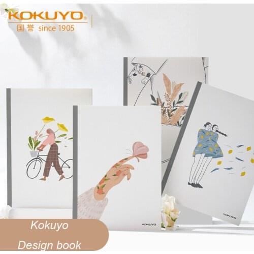 4Pcs KOKUYO Japanese Illustrator Series Horizontal Line Book B5 Soft Surface Copy A5 Wireless Binding Student Learning Notepad