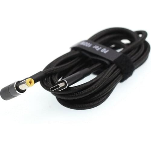 DC 5.5 x 1.7mm Power Supply Plug Connector Converter Cable Cord 20V 5A USB Type C PD Charging Cable for Acer laptop