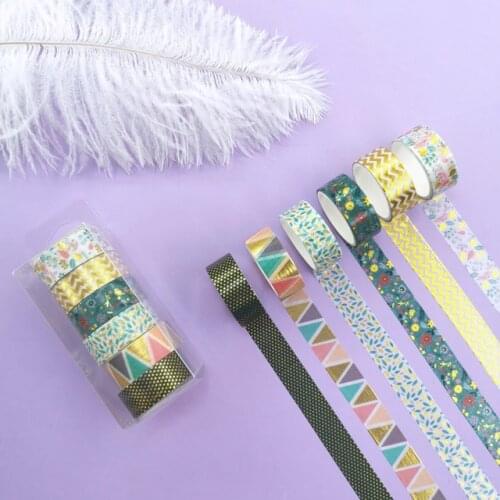 6pcs Lovely New Washi Tape Sticker Set, 1.5mm Paper Cute DIY Scrapbooking Decorative Masking Tape