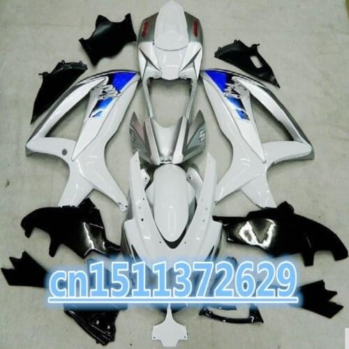 ABS Fairings Kit Fit For SUZUKI GSXR600 GSXR750 08 09 10 R600 R750 K8 GSXR 600 750 2008 2009 2010 blue white