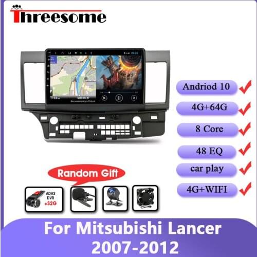 Android10.0 4G+64G Car Radio For Mitsubishi Lancer 2007-2012 4G NET+WiFi RDS DSP Video Audio Multimedia Car Player 2 Din 8 core