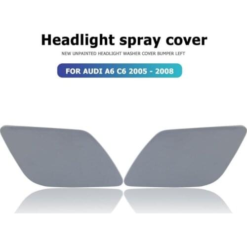 ABS Headlight Washer Cover Automobiles Jet Nozzle Accessories for Audi A6 C6 4F 2004-2008 Q7 2005-2010 Replacement