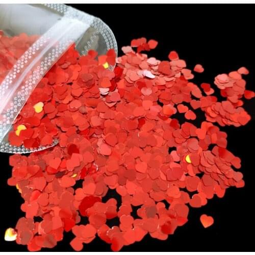 3g/Bag Valentines Day Sweet Love Heart Sequins Nail Stars Glitter Thin AB Flakes Acrylic Glitter Nail Art Decorations Manicure