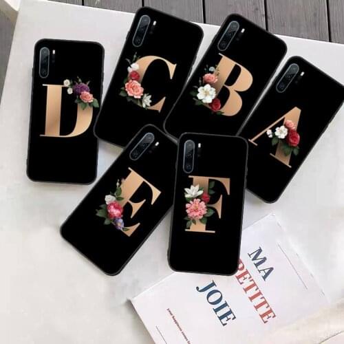 Lovebay Customized Initial Letter Phone Case Funda For Huawei P9 P10 P20 P30 Lite 2016 2017 2019 plus pro P smart