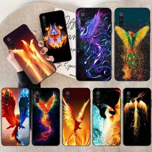 The rising Fire Phoenix bird Art Cover Soft Shell Phone Case for Xiaomi Mi10 10Pro 10 lite Mi9 9SE 8SE Pocophone F1 Mi8 Lite
