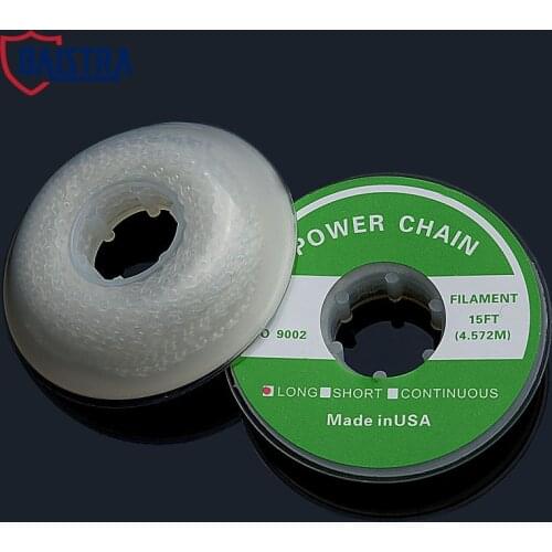 1 Roll Dental Elastic Ultra Power Chain Long Short Continuous Rubber Band Clear Color for Orthodontic Brace