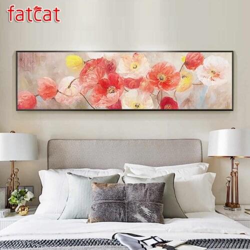 FATCAT Abstract red flower 5D Diy Diamond Painting large Full Square Round Rhinestone Embroidery Sale Home Decoration AE1997