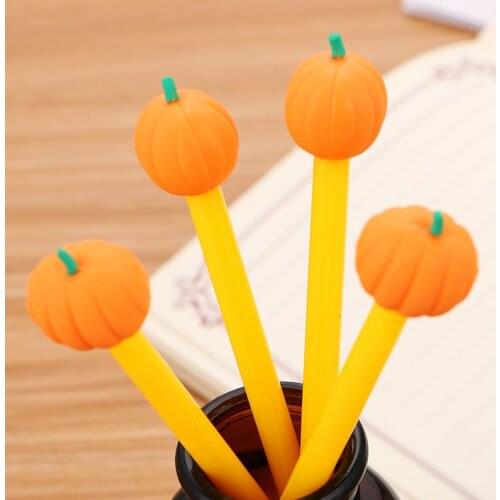 Ellen Brook 1 PCS Stationery Cute Pumpkin Cushaw Gel Pen School Office Kawaii Supply Halloween Creative Gift Lovely Pretty Pens