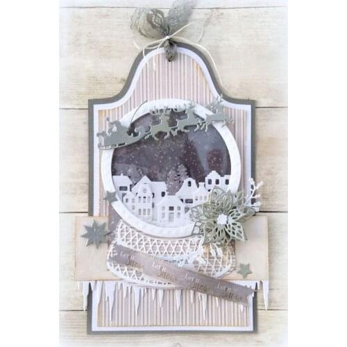 JMCRAFT 2021 New Christmas Crystal Ball Metal Cutting Dies DIY Scrapbook Handmade Paper Craft Metal Steel Template Dies