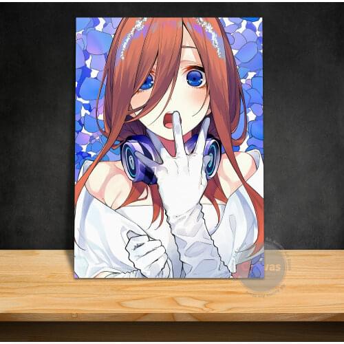 Canvas Anime Gotoubun no Hanayome Nakano Miku Pictures Home Decoration Paintings Poster HD Prints Wall Art Modular Living Room