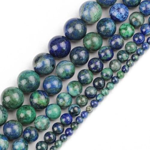JHNBY Phoenix Lapis lazuli beads Natural Stone Top quality Ore Round Loose beads ball 4/6/8/10/12MM Jewelry bracelet making DIY
