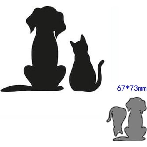 Metal cutting dies cut die mold Animal dog and cat decoration Scrapbook paper craft knife mould blade punch stencils dies