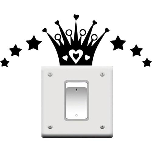 Cute crown Wall Decal Living Room Removable Mural For Home Decor Living Room Bedroom Wall Decoration Murals