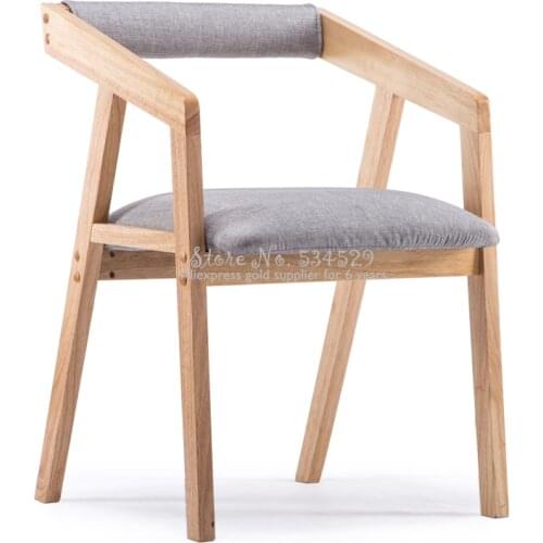 30% Solid wood dining chair modern Nordic backrest restaurant chair coffee shop milk tea dessert shop table and chair