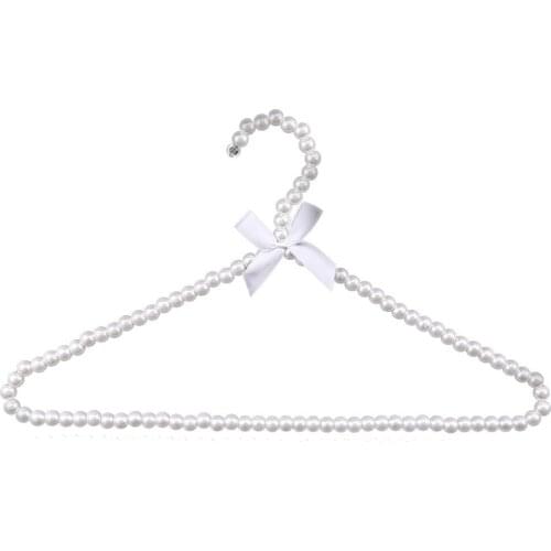 Plastic Pearl Hanger Children Pearl hanger Fashion Dog Hangers for Bow Butterfly Clothes Baby Pearl Plastic Pet Hangers