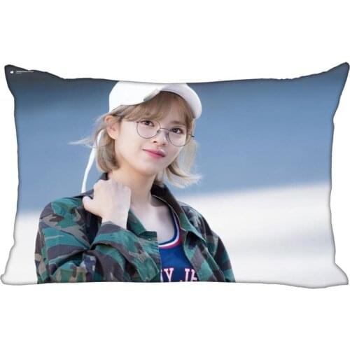 Hot Korea-Pop Custom Yoo Jeong Yeon Satin Pillowcase 35x45cm (one side) Printed Zipper Silk PillowCover Custom Logo gift