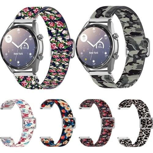 Nylon Strap for Samsung Galaxy Watch 3 41mm 45mm Band Adjust Bracelet S3 S2 42/46mm Active 2 Gear Sport 20mm 22mm Belt Wristband