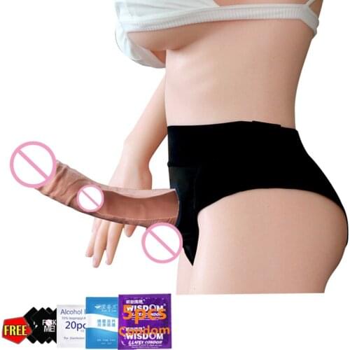 Strap on Dildo Penis Panties Extender Sleeve Comdom Delay Ejaculation Sleeve Dick Male Enlargers Sex Toys For Men Women Sex Shop