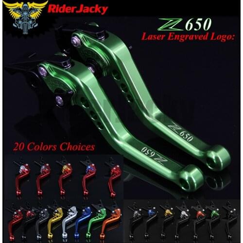 RiderJacky CNC Adjustable 14.7cm Short Brake Clutch Levers For Kawasaki Z650 Z 650 2017-2018 17 18