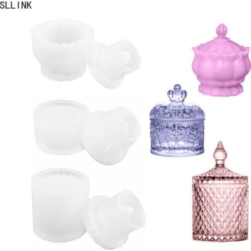 DIY Silicone Moids Cake Decoration Accessories Makeup Jewelry Storage Box European Style Candy Storage Tank Silicone Mold