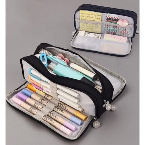 Pencil Holder Bag Foldable Large Capacity 6 Colors Standing Pencil Case for Travel