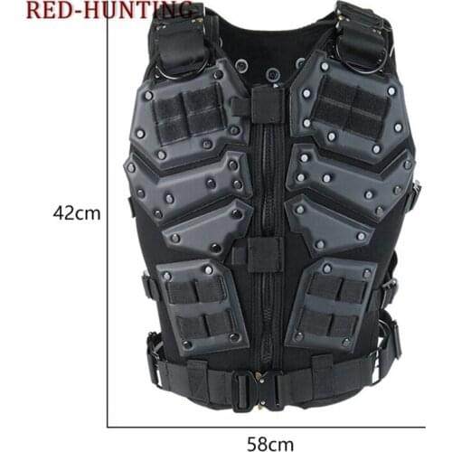 Tactical Combat Vest Black Military Vest Hunting Combat Body Waistcoat Airsoft Paintball Shooting Hunting Gear
