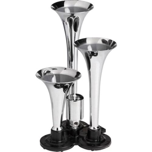 Three Tube Electronically Controlled Solenoid Valve Horn 12v/24v Air Horn Big car air Horn for Trucks/Boats/Vehicles