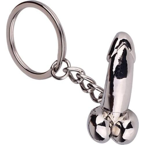 Creative Car Key Chain Auto Funny Sexy Key Rings Male Sex Organs Modeling Key Ring For Lovers Boyfriend Car Keychain Pendant