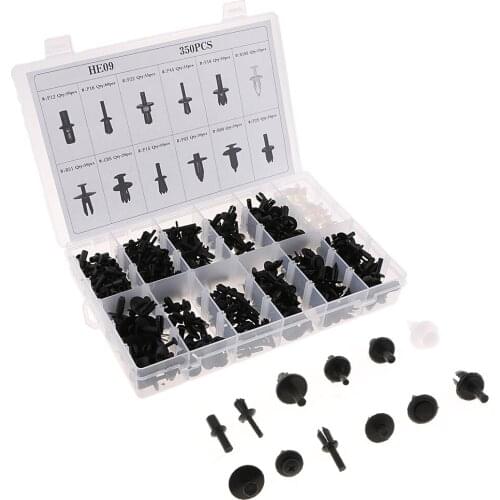 350x Universal Auto Body Push Pin Rivet Retainer Fastener Trim Moulding Clip