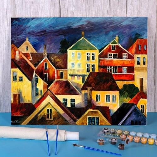 Sight From Above DIY Painting By Numbers Kit Oil Paints 40*50 Oil Painting Loft Picture Crafts For Adults For Handicraft