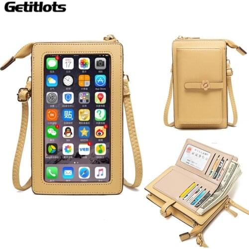 Women Shoulder Bag Open Window Touchable Wallet Female Purse and Handbags Mobile Phone Bag Crossbody Bag Multi-function Ladies
