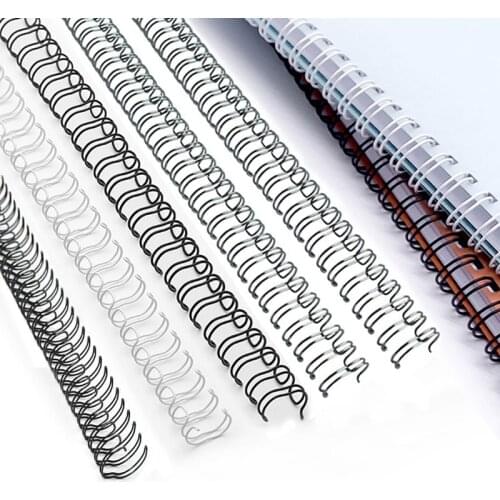 100pcs A4 Metal YO Double Coil Binding Rings Wire Binding Loop Calendar Coil Loose-leaf Notebook Spring Iron Ring 3:1 Pitch