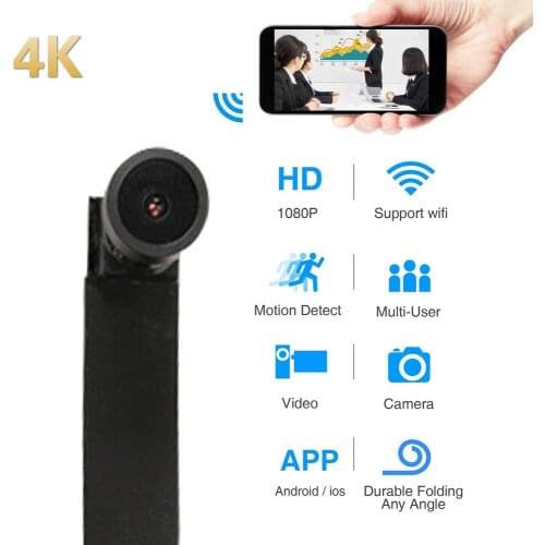 4K Ultra Mini WIFI Flexible Camera Full HD Video Audio Recorder Motion Detection Camcorder IP P2P Micro Cam