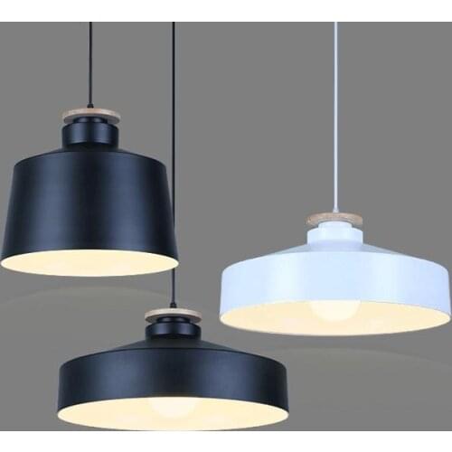 Aluminum creative pendant lights Black White Variety fashion single head restaurant lounge bar corridor dinner room lamps ZA