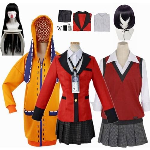 Anime Kakegurui Yumeko Jabami Kakegurui Twin Uniform Cosplay Costumes Halloween Girls Clothes Women Suits
