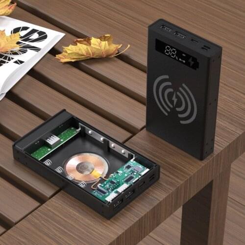 QC 3.0 PD Fast Mobile Power Bank Charging Module Shell Multisection Assemble Micro Quick Charge Digital Display Powerbank Shell