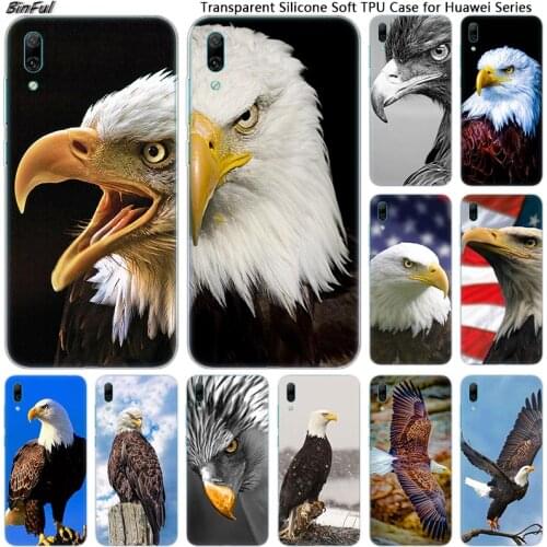 Hot Animal eagle Soft Silicone Phone Case for Huawei Mate 10 20 Lite Pro Enjoy 9S Y9 Y7 Y6 Y5 2019 2018 Pro 2017 Fashion Cover