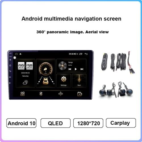 COHO 9'' 10.1'' Android 10 360° panoramic all-in-one machine. Aerial view 8 core Car radio Multimedia player GPS 4G 6+128G